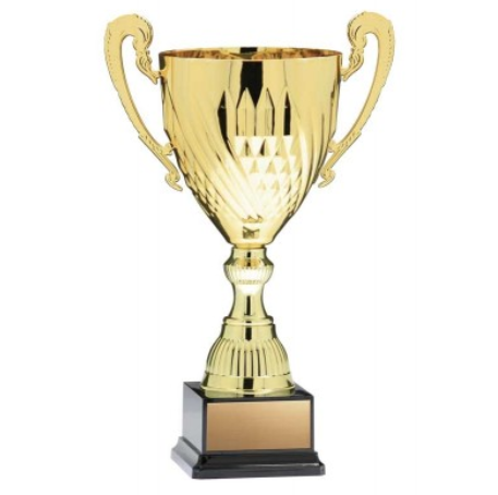 17.75" Gold Ridged Cup Trophy