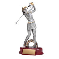 10" Modern Female Golf Trophy