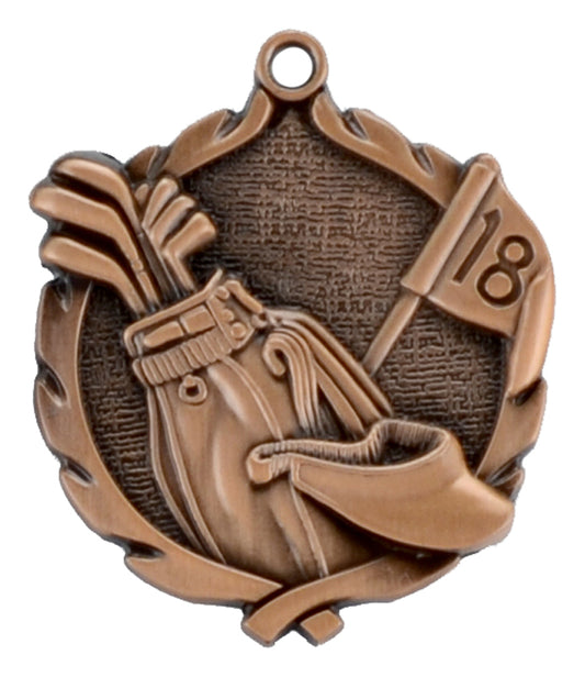 1.75" Bronze Golf Medal