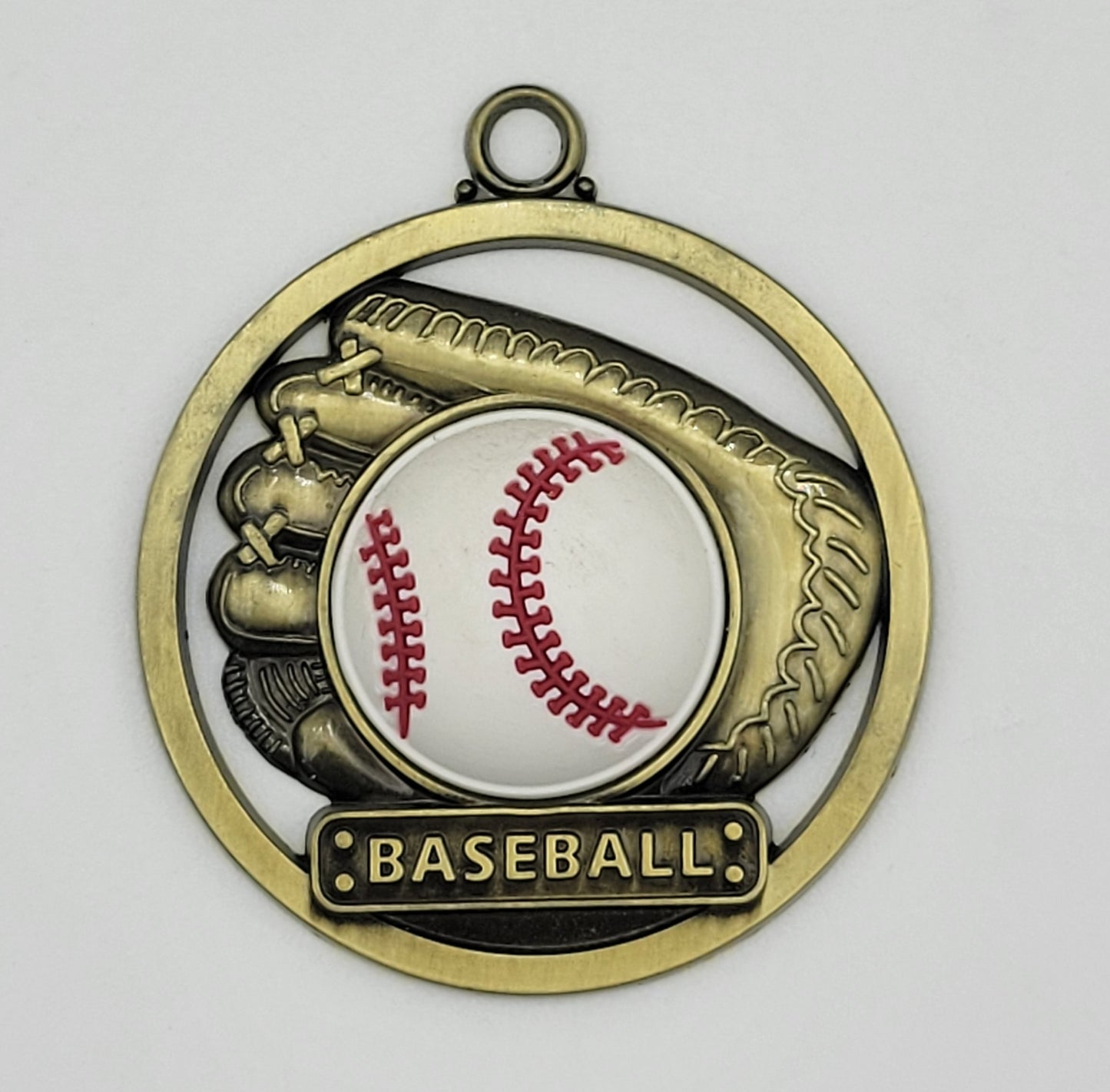2" Gold Colour Baseball Medal