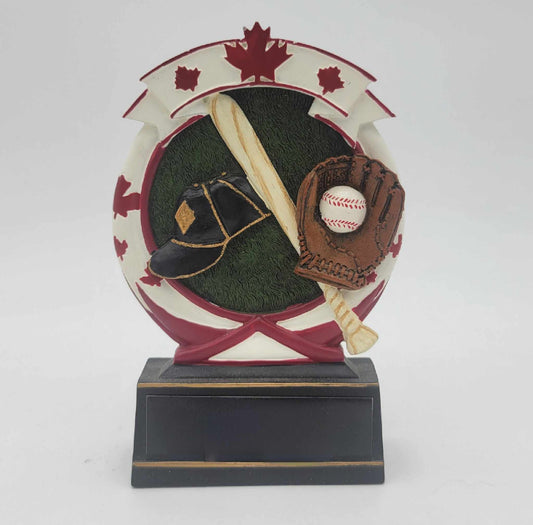 5.5" Maple Leaf Baseball Trophy