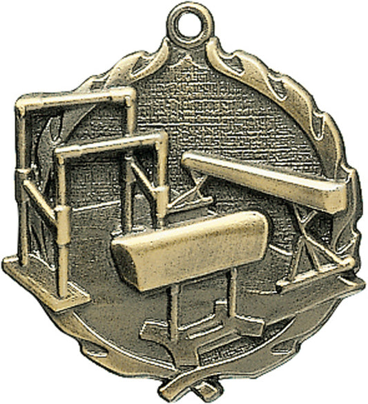 1.75" Gold Gymnastics Medal