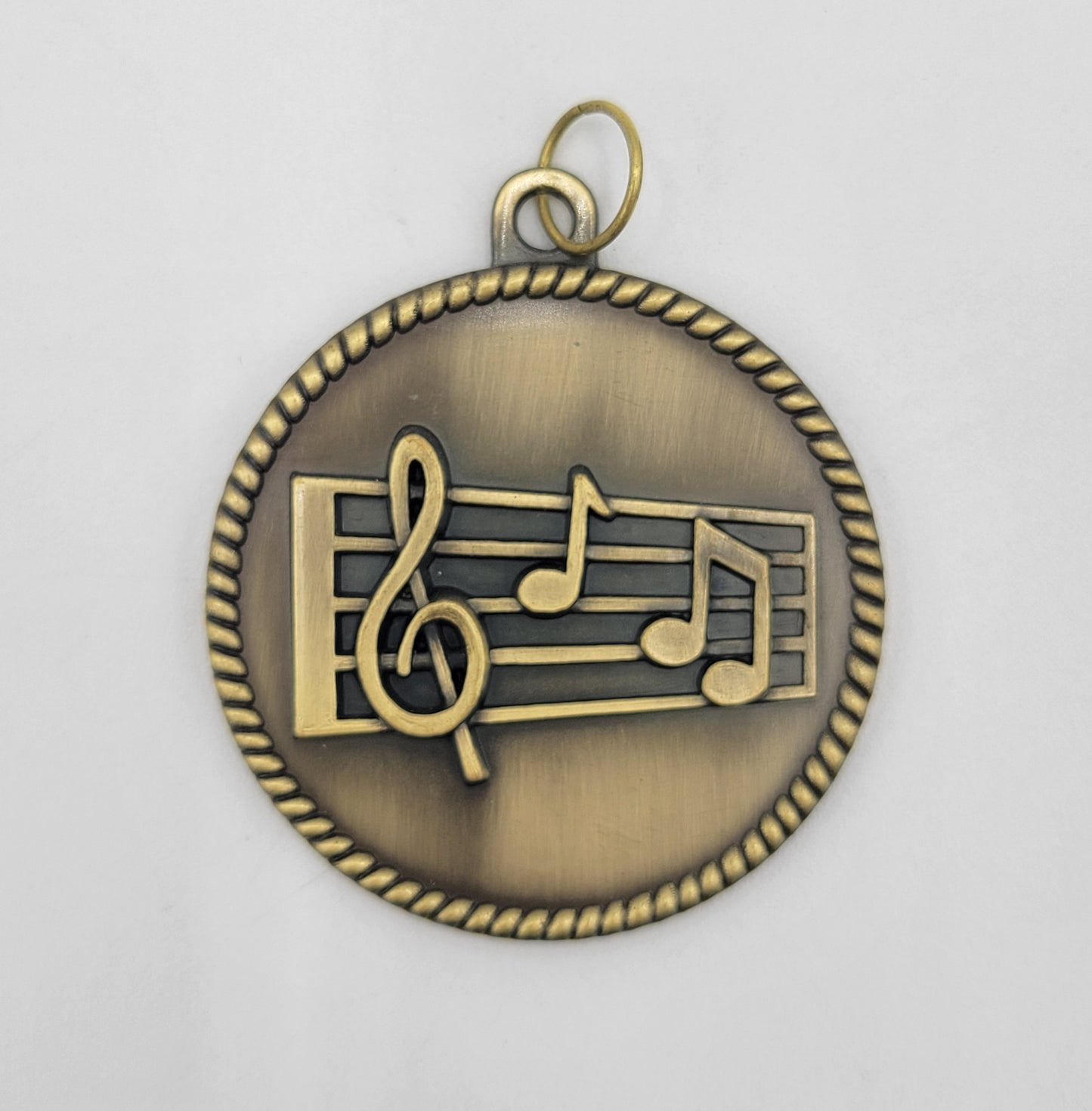 2" Gold Music Notes Medal