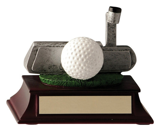 4" Putter Golf Club & Ball Trophy