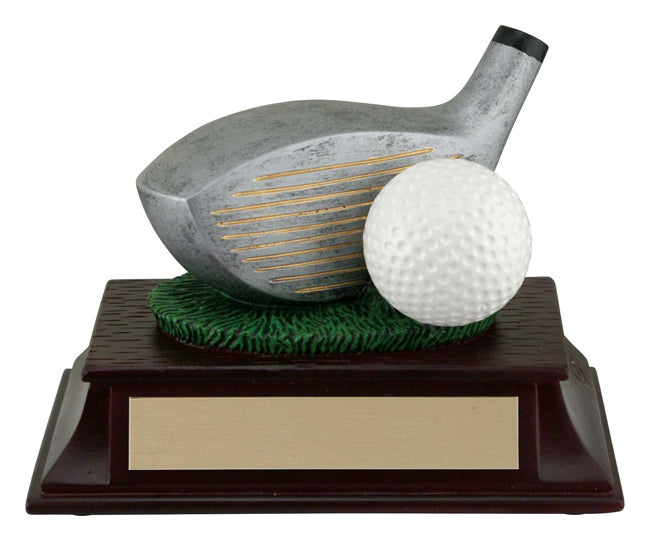 4" Driver Golf Club & Ball Trophy