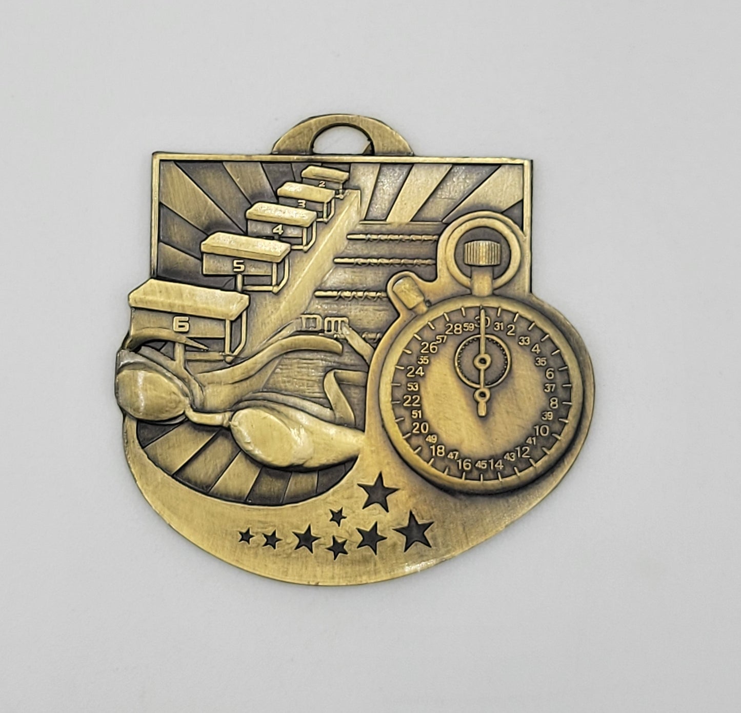 2" Gold Swimming Medal