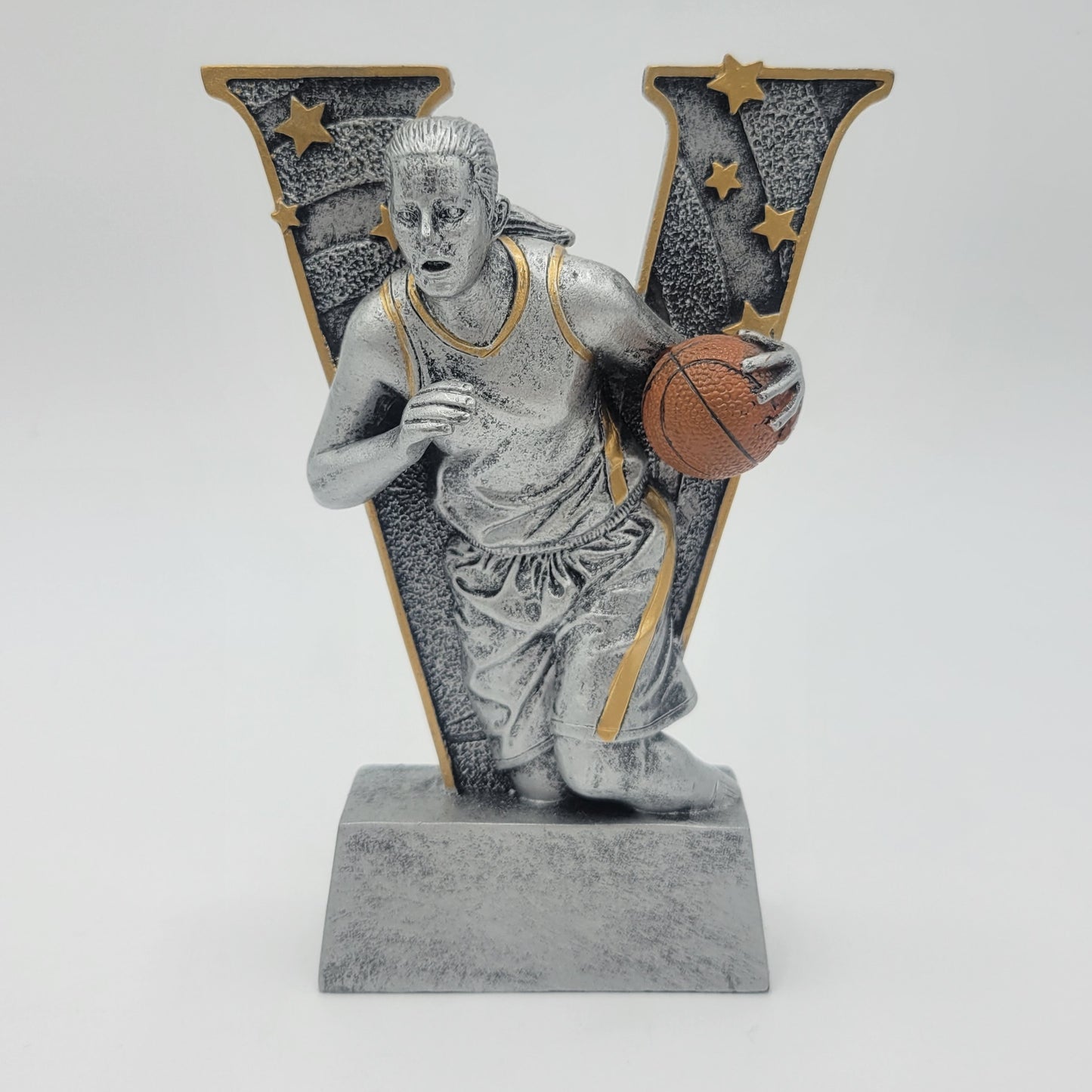 6" Female Basketball "V" Series Trophy