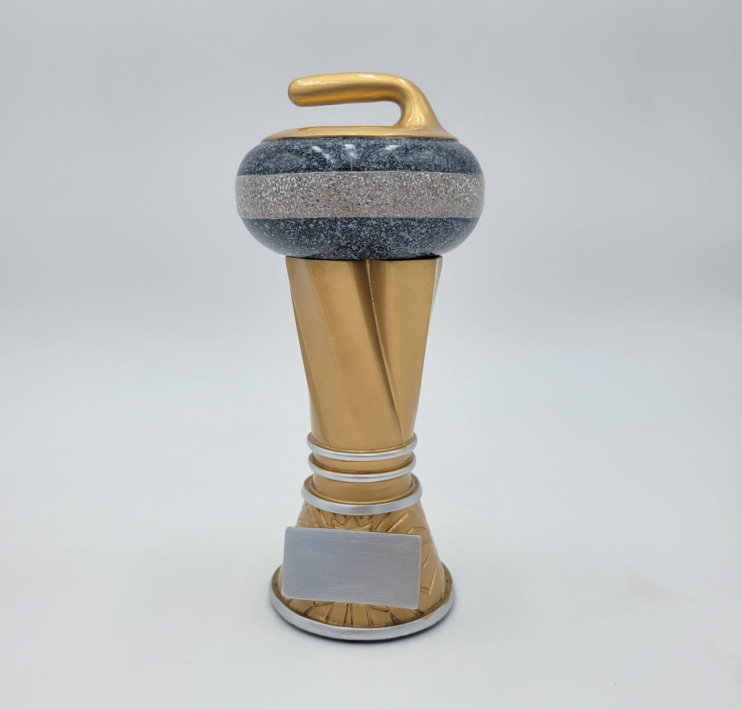 8" Gold Curling Trophy